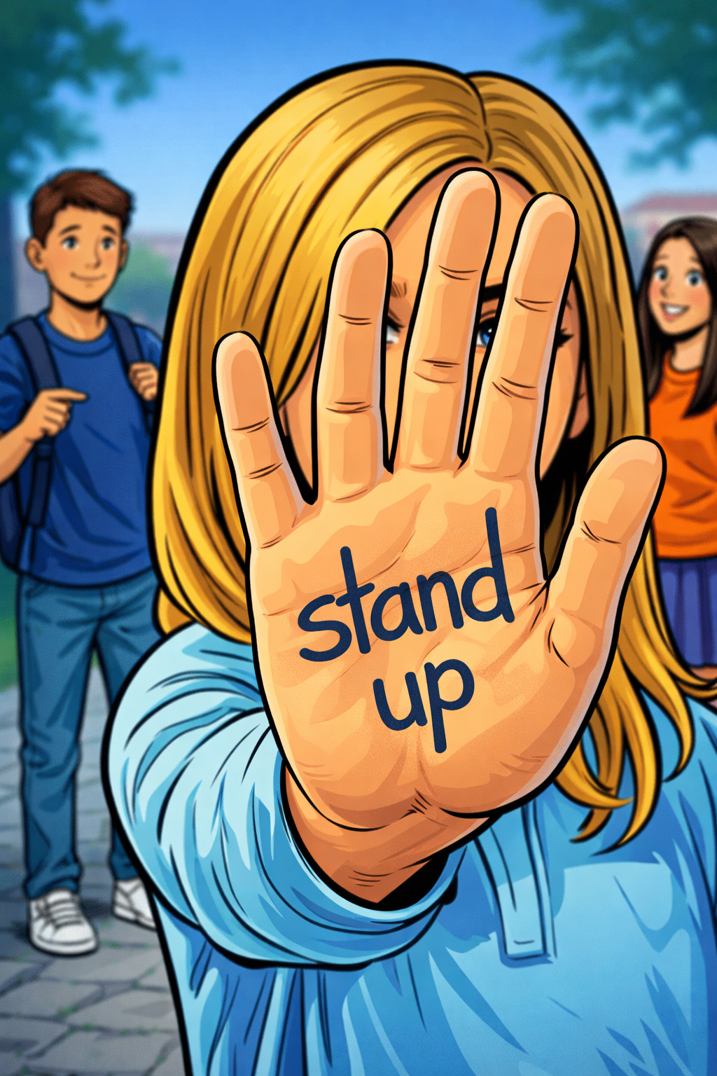 Stand up against bullying illustration
